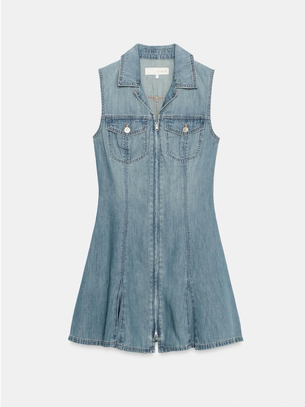 Zara TRF DENIM POCKET MINI DRESS